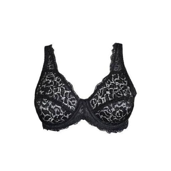 No Brand Other - goth lace balconette bra